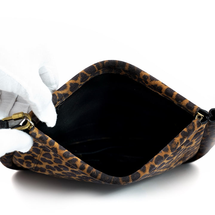 Jerome Dreyfuss Clap L leopard-print clutch bag