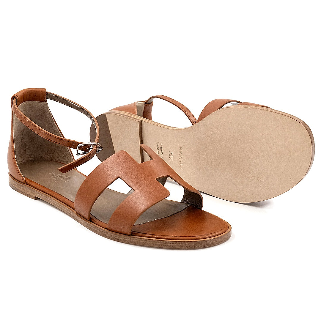 Hermès Santorini Calfskin Leather sandal