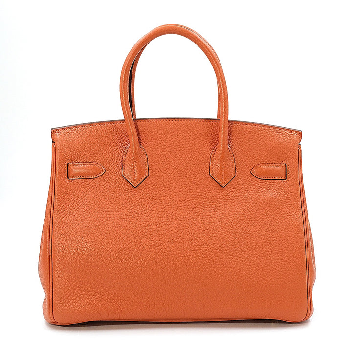 Hermès Orange Togo Leather Gold Hardware Birkin 30 Bag