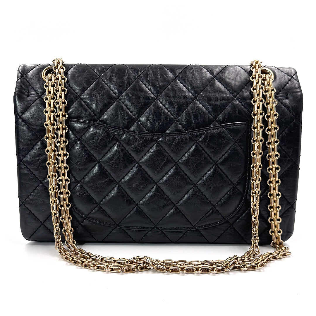 Chanel 2011 2.55 Reissue Black Calfskin Leather shoulder bag