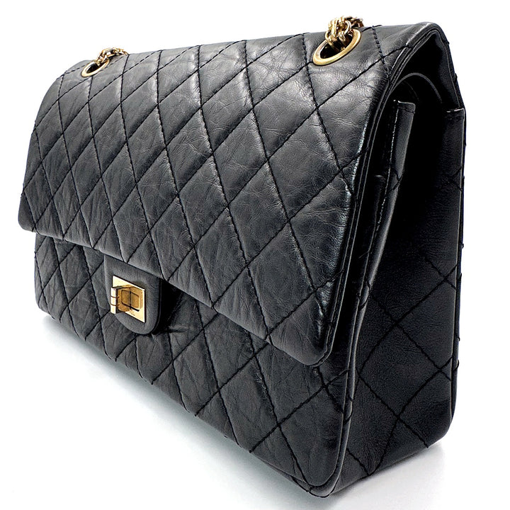 Chanel 2011 2.55 Reissue Black Calfskin Leather shoulder bag