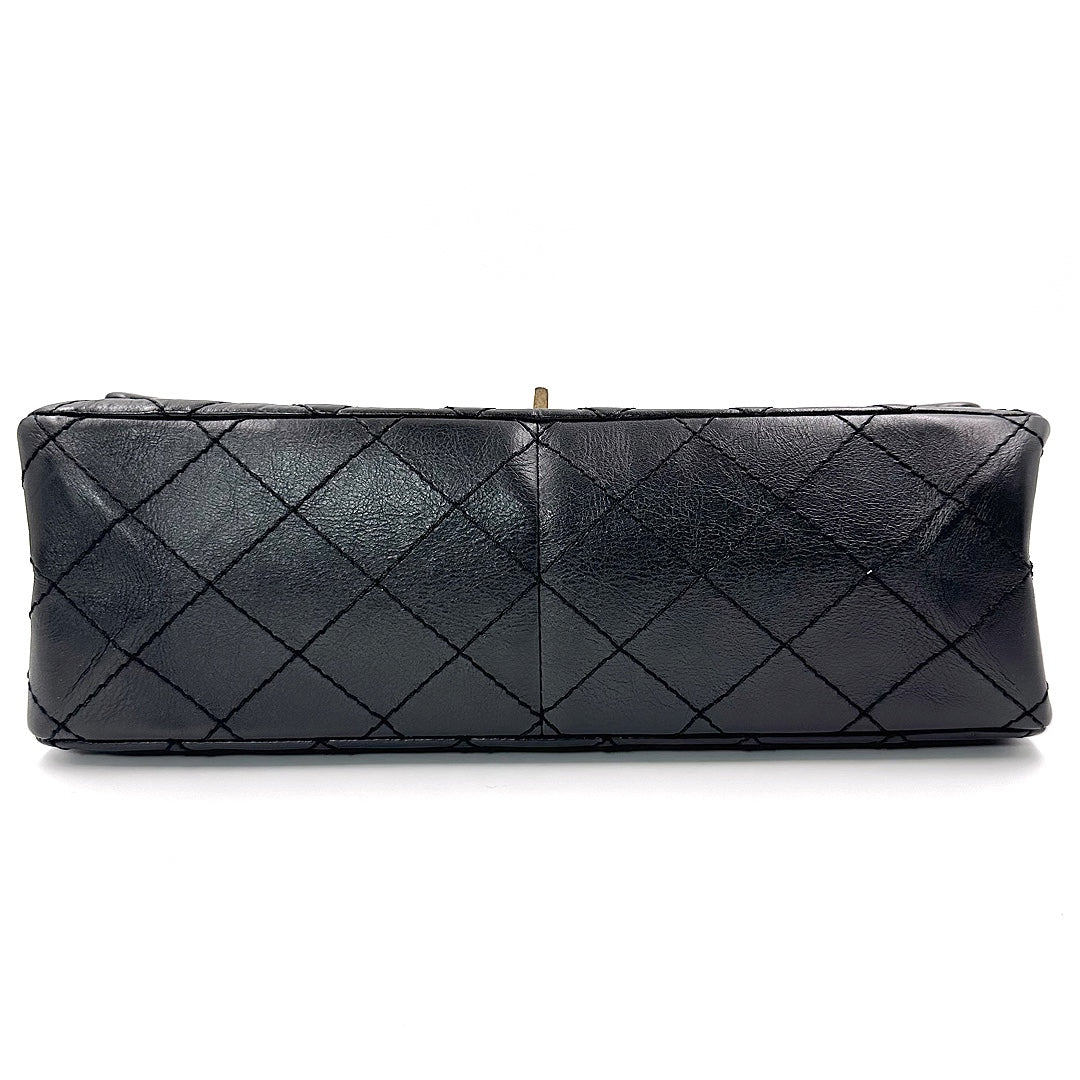 Chanel 2011 2.55 Reissue Black Calfskin Leather shoulder bag