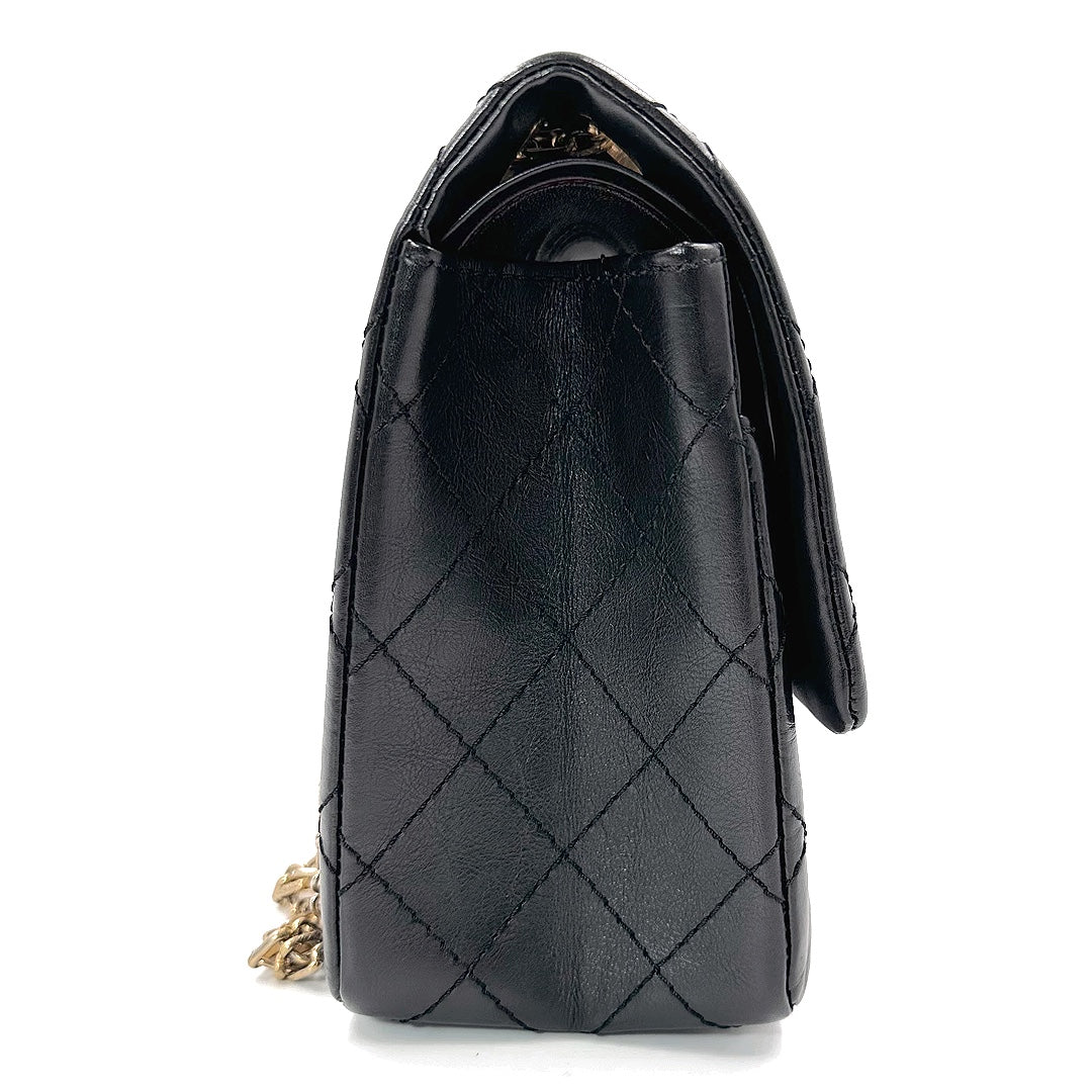 Chanel 2011 2.55 Reissue Black Calfskin Leather shoulder bag