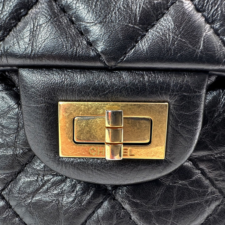 Chanel 2011 2.55 Reissue Black Calfskin Leather shoulder bag