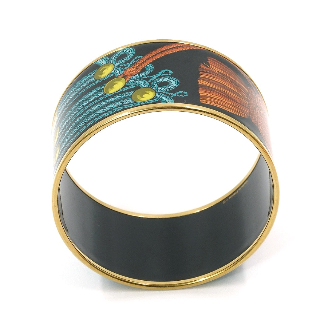 Hermès Multicolor Printed enamel Bangle Bracelet