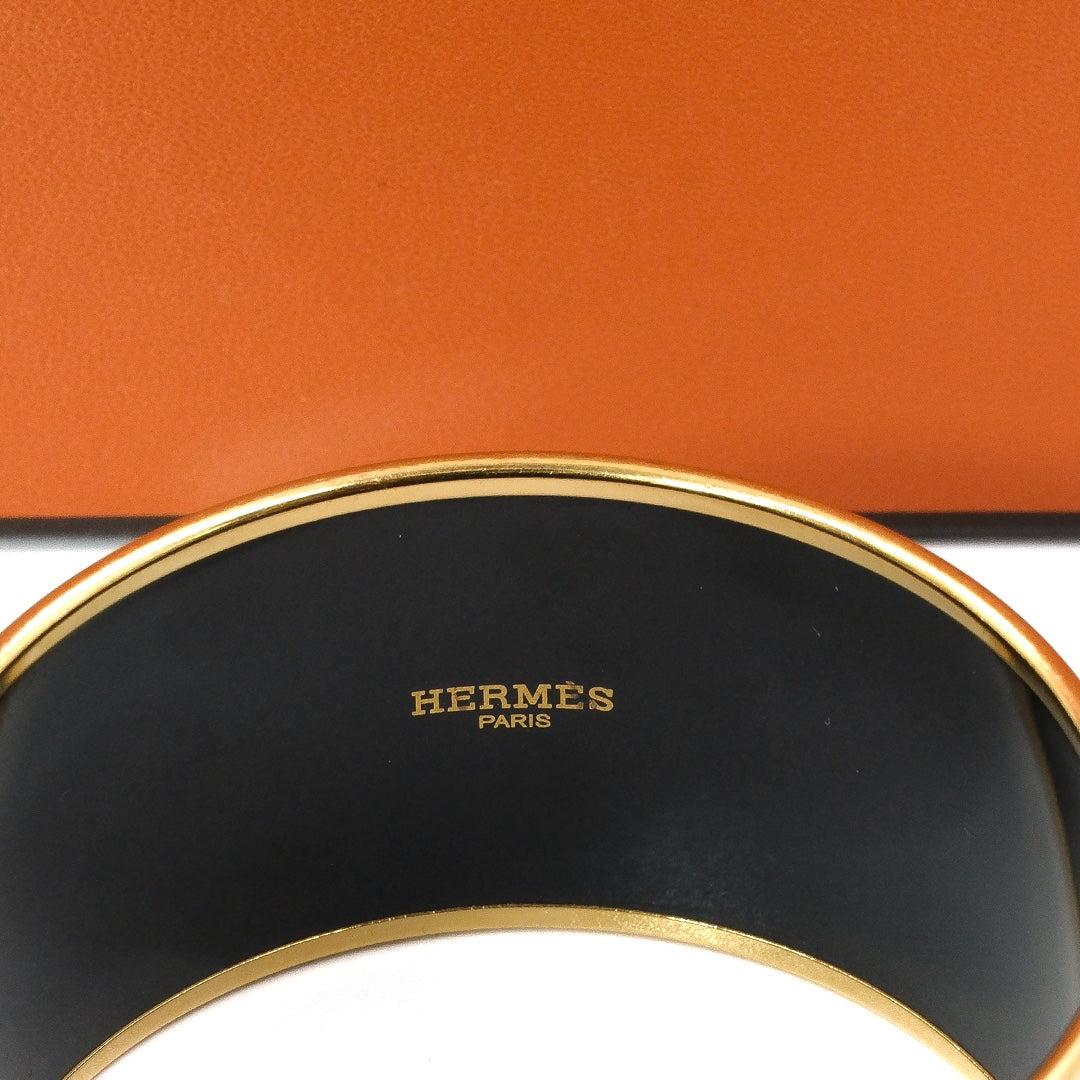 Hermès Multicolor Printed enamel Bangle Bracelet