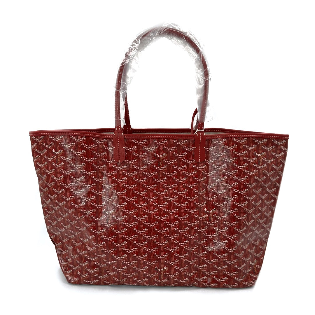 Goyard Red Goyardine Coated Canvas and Leather Saint Louis GM Tote