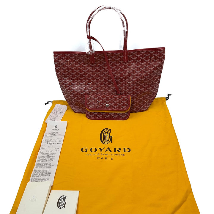 Goyard Red Goyardine Coated Canvas and Leather Saint Louis GM Tote