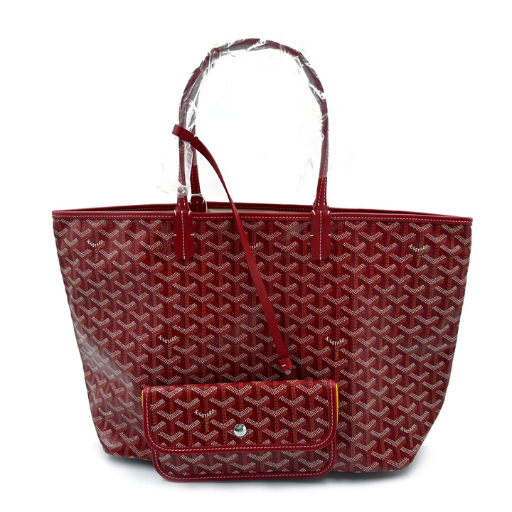 Goyard Red Goyardine Coated Canvas and Leather Saint Louis GM Tote