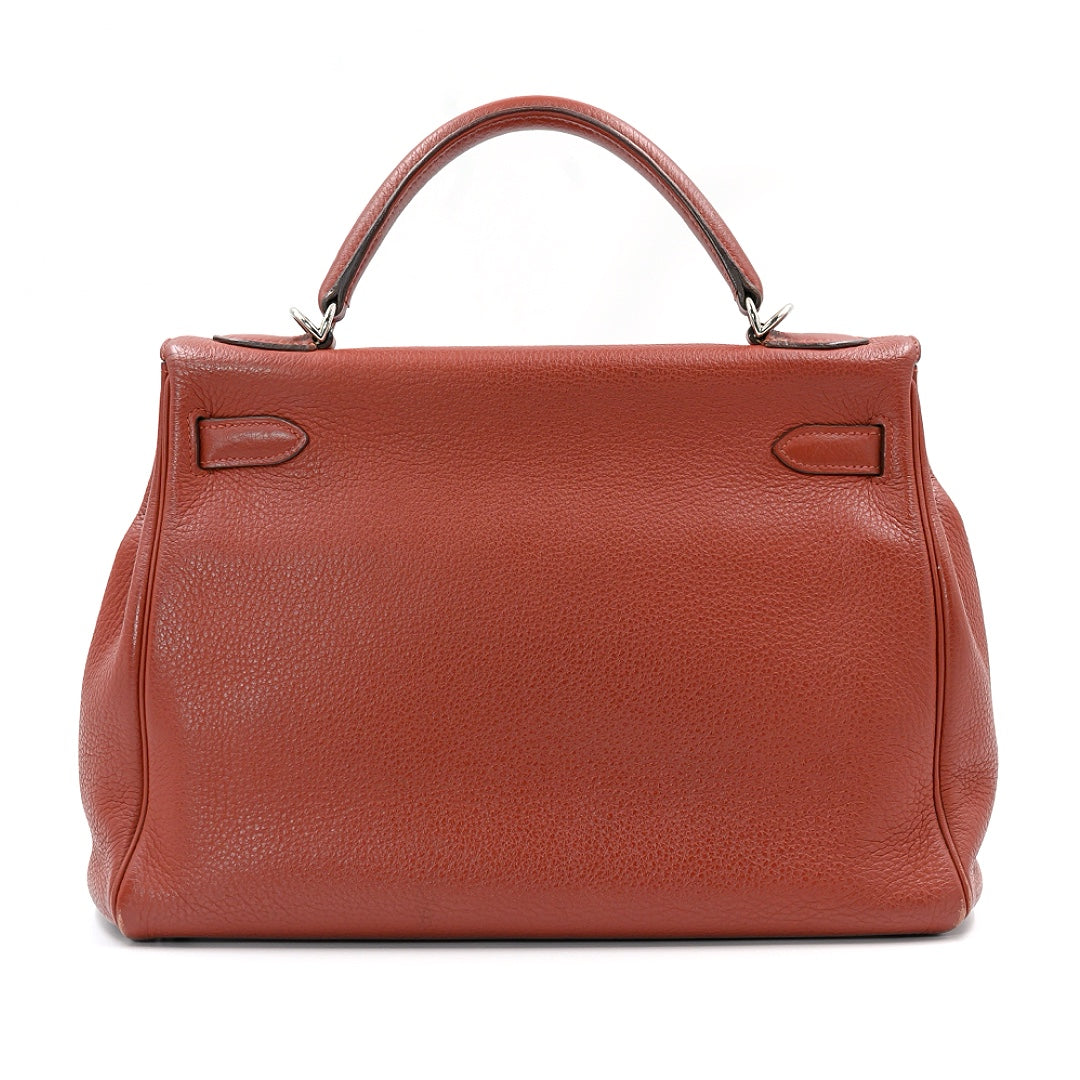 Hermès Rouge Venitien Clemence Leather Kelly 32 Bag