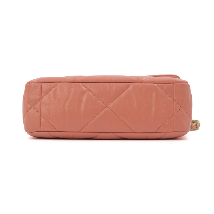 Chanel Medium Lambskin 19 Flap Pink Salmon Bag