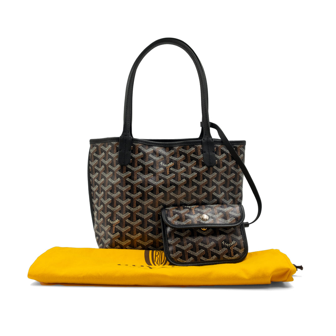 Goyardine Reversible Mini Anjou Black