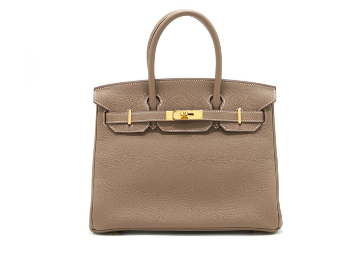 Hermès Birkin Togo 30 Etoupe Gold Hardware  Bag