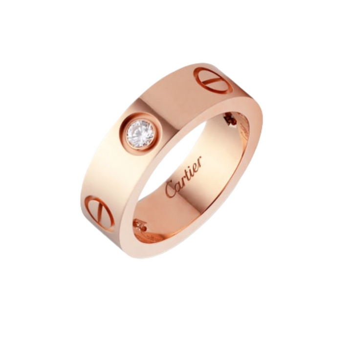 18K Rose Gold  Cartier’s Love 3 Diamond Ring