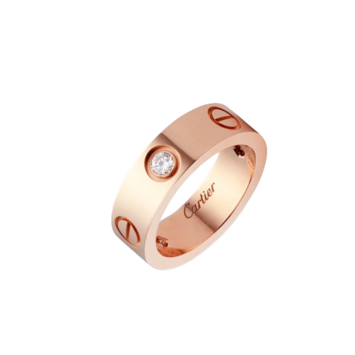 18K Rose Gold  Cartier’s Love 3 Diamond Ring