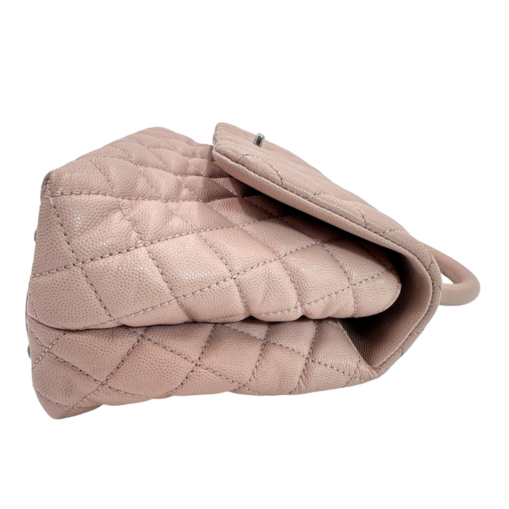 Chanel Caviar Quilted Medium Coco Handle Flap Light Pink Bag