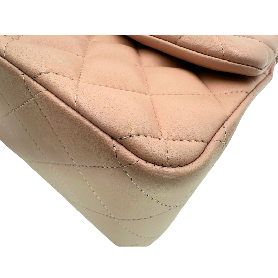 Chanel Chanel Lambskin Quilted Jumbo Double Flap Light Pink Bag