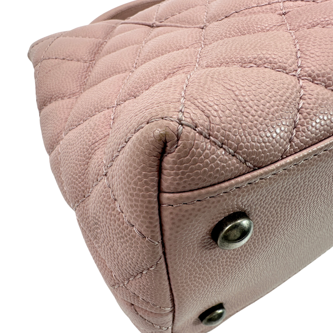 Chanel Caviar Quilted Medium Coco Handle Flap Light Pink Bag