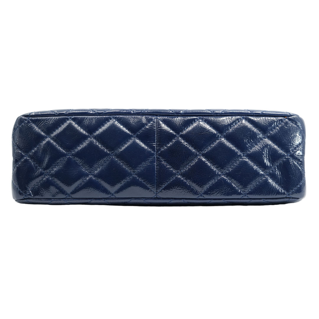 Chanel Navy Vernis Reissue 2.57 Quilted  Leather Flap Bag