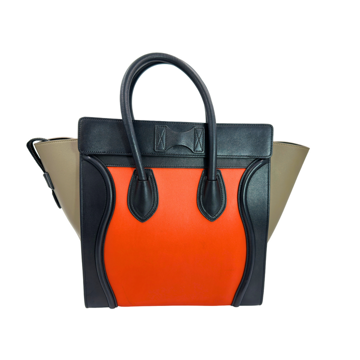 Céline Tricolor Leather Luggage Tote