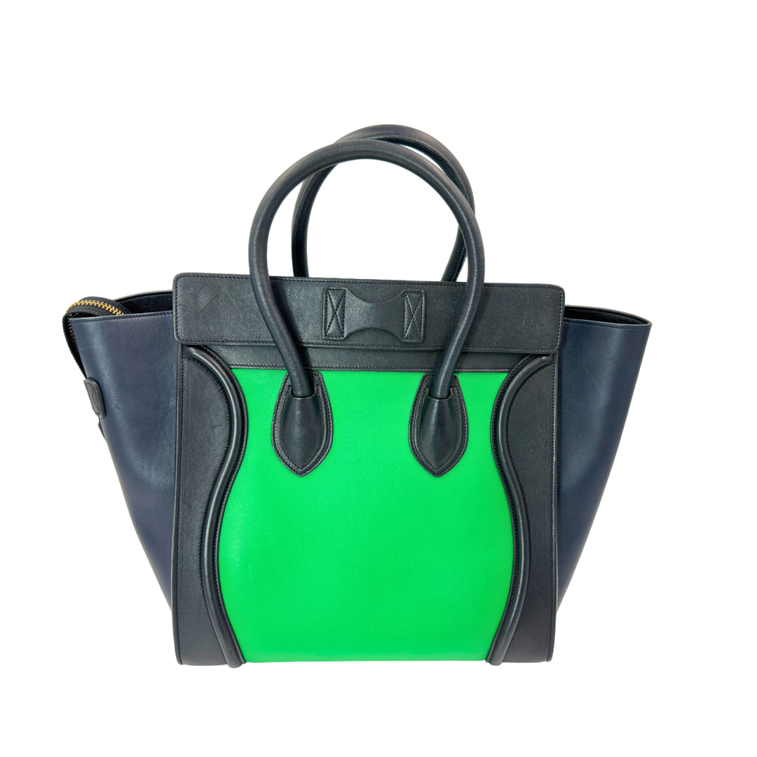 Céline Tricolor Leather Luggage Tote