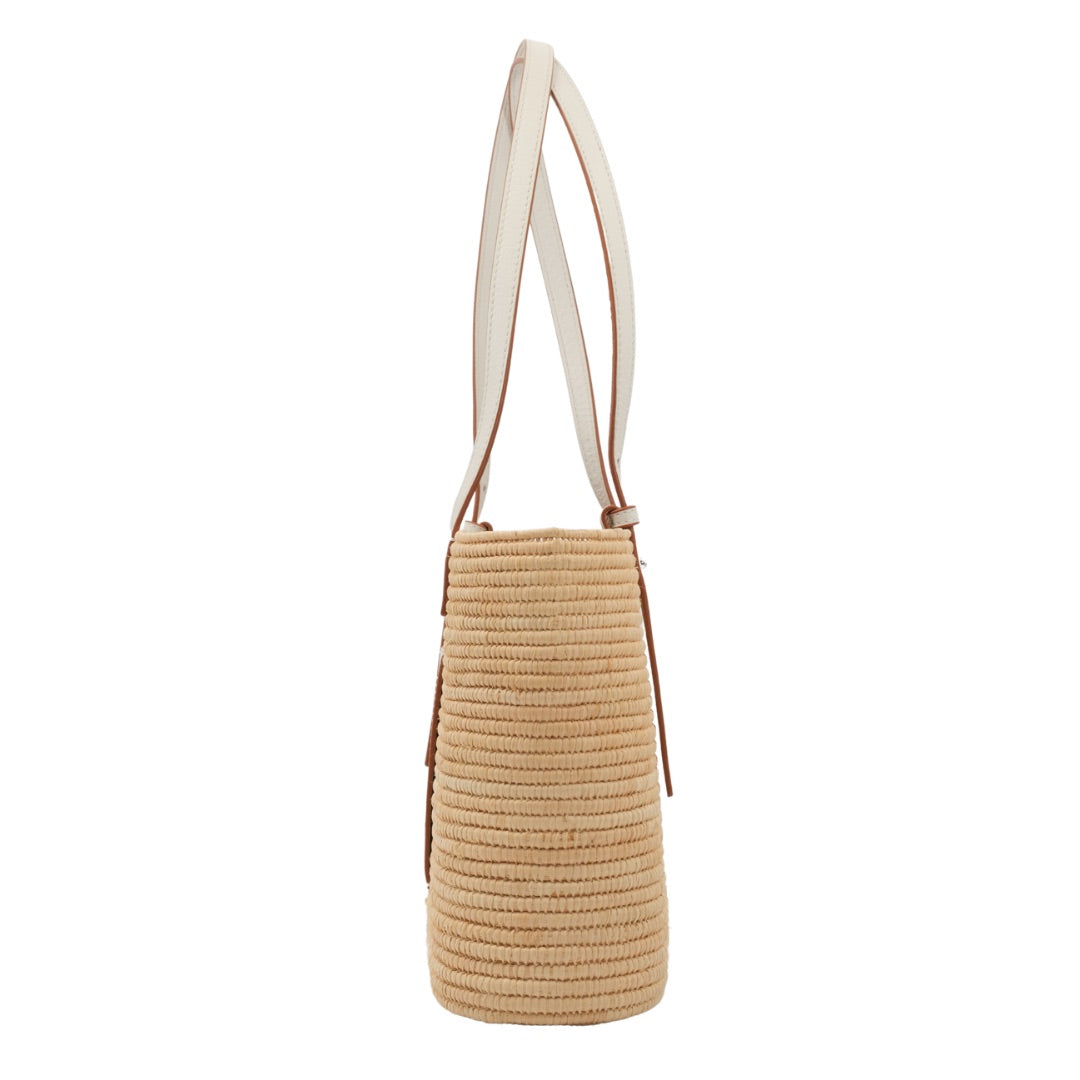 Loewe Square Basket Bag in White