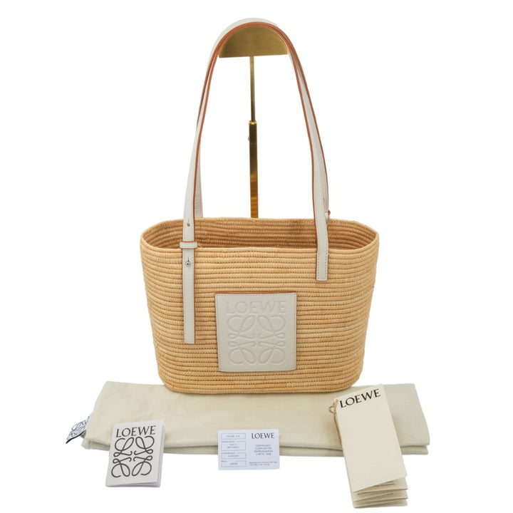 Loewe Square Basket Bag in White