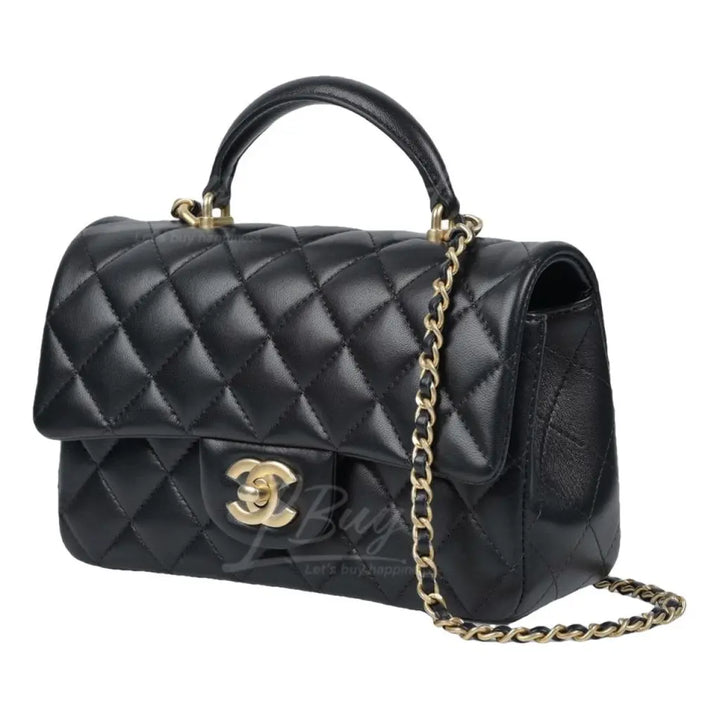 Chanel Timeless Classique Top Handle leather handbag - Gemaee  UAE