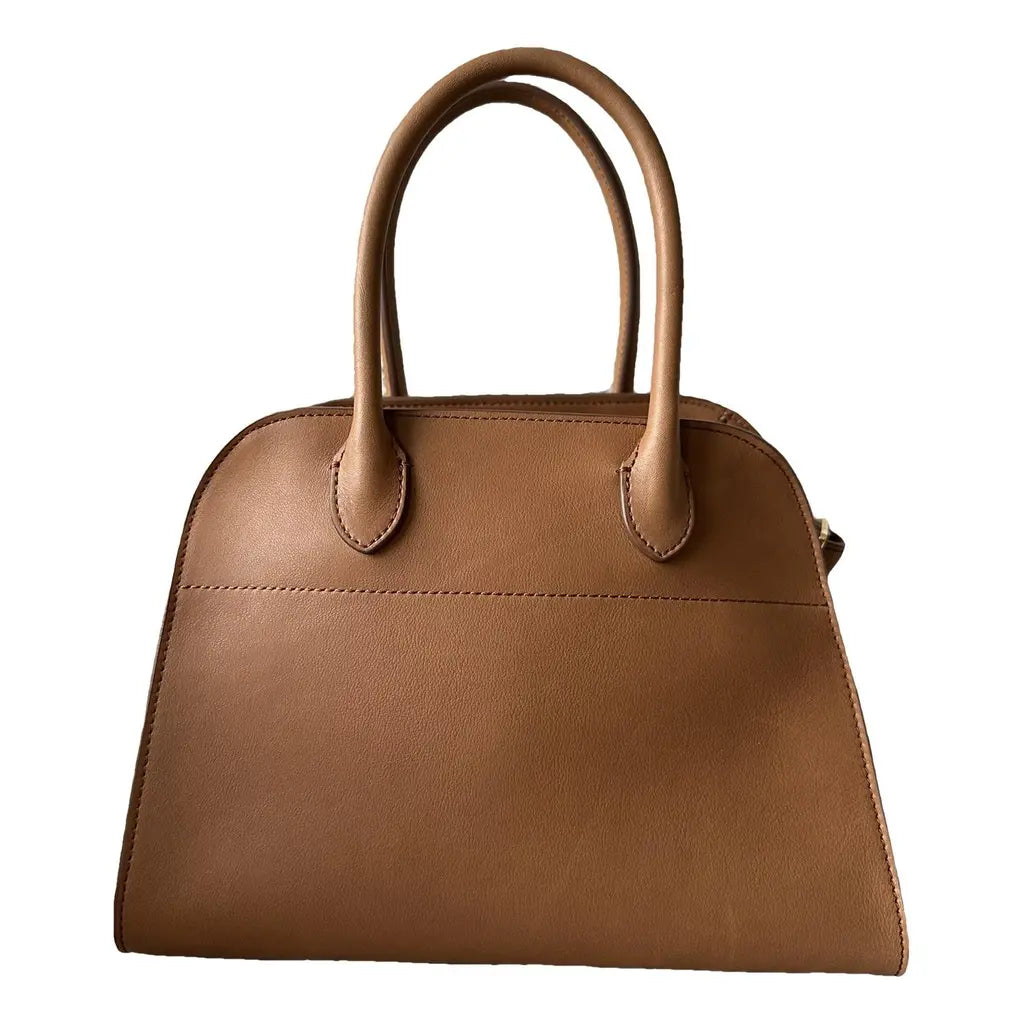 The Row Margaux 10 Cuir Smooth Leather Gold hardware Bag