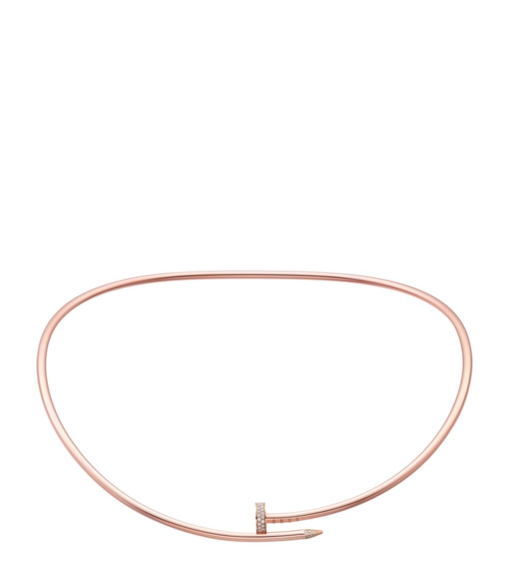 Cartier Juste Un Clou Necklace Rose Gold Diamonds