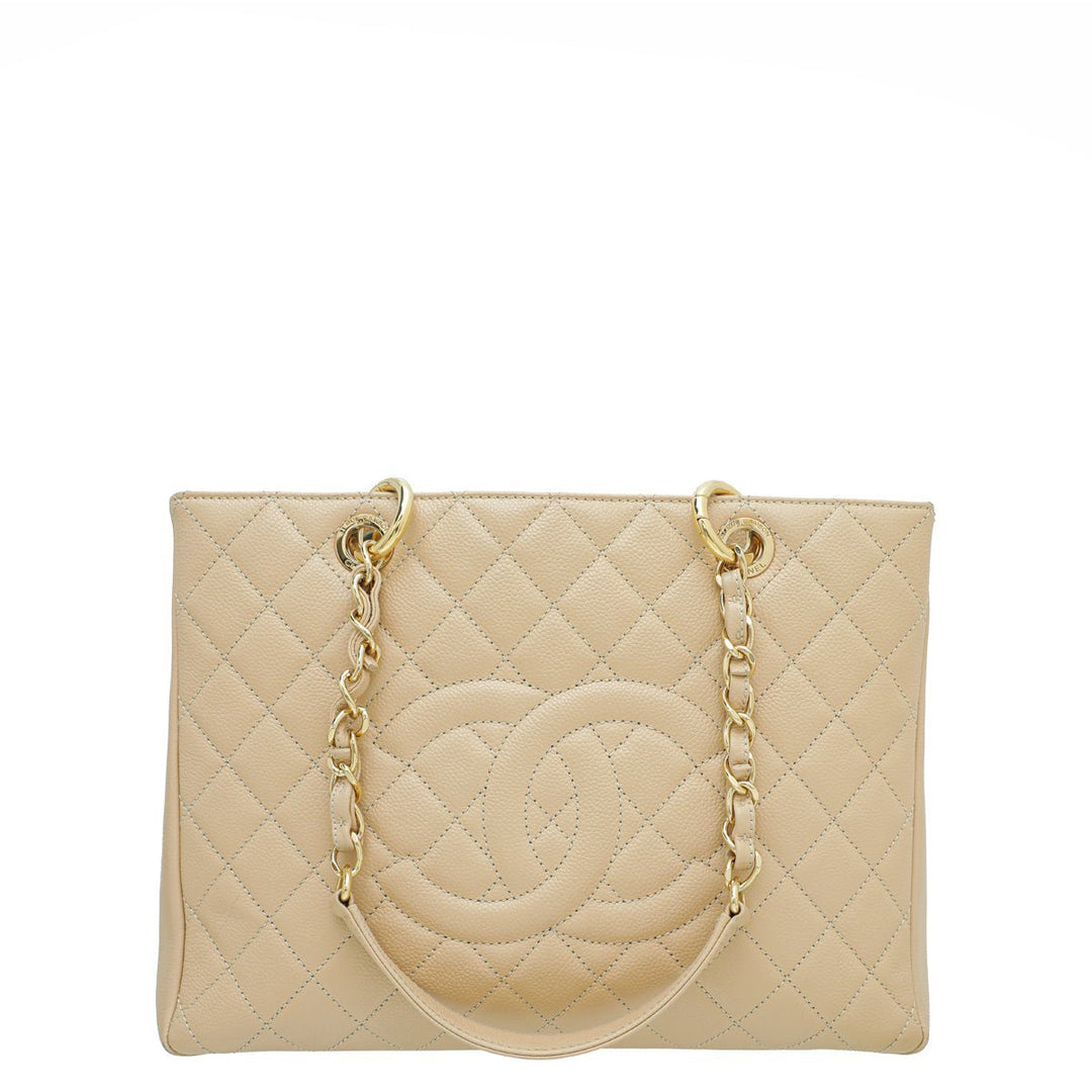 Chanel Shopper Tote Beige Bag - Gemaee UAE