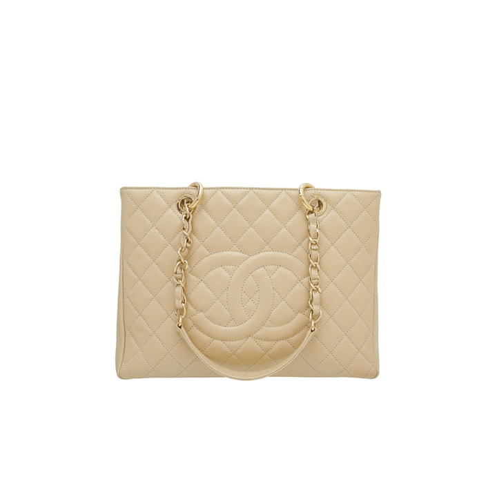 Chanel Shopper Tote Beige Bag - Gemaee UAE