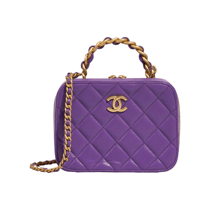 Chanel Vanity Small Lamb Violet - Gemaee UAE