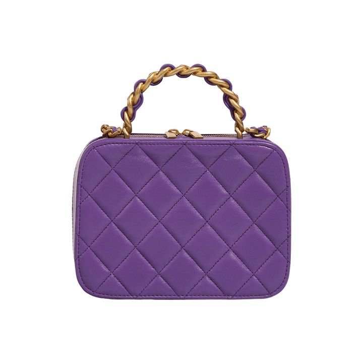 Chanel Vanity Small Lamb Violet - Gemaee UAE