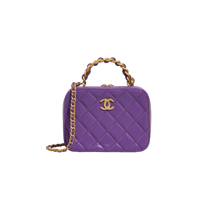 Chanel Vanity Small Lamb Violet - Gemaee UAE