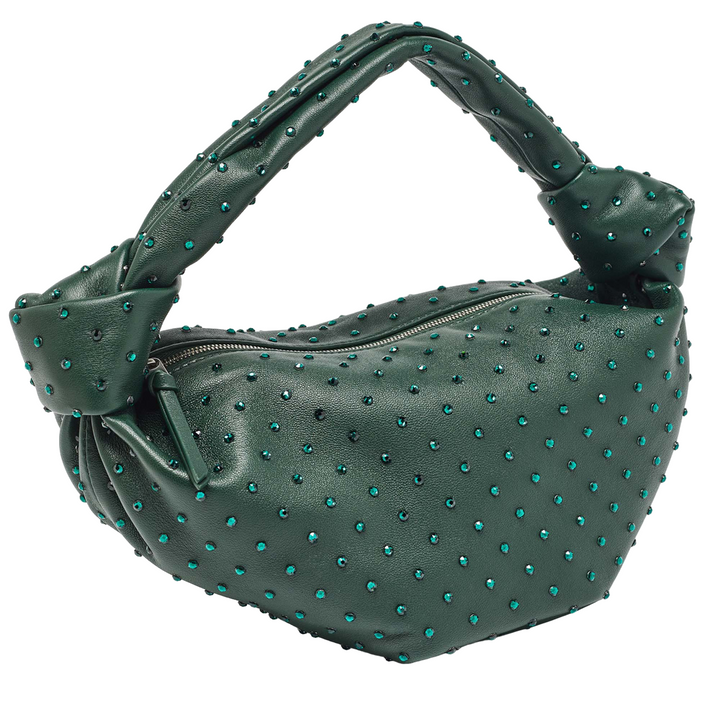 Bottega Veneta Dark Green Leather Double Knot Bag