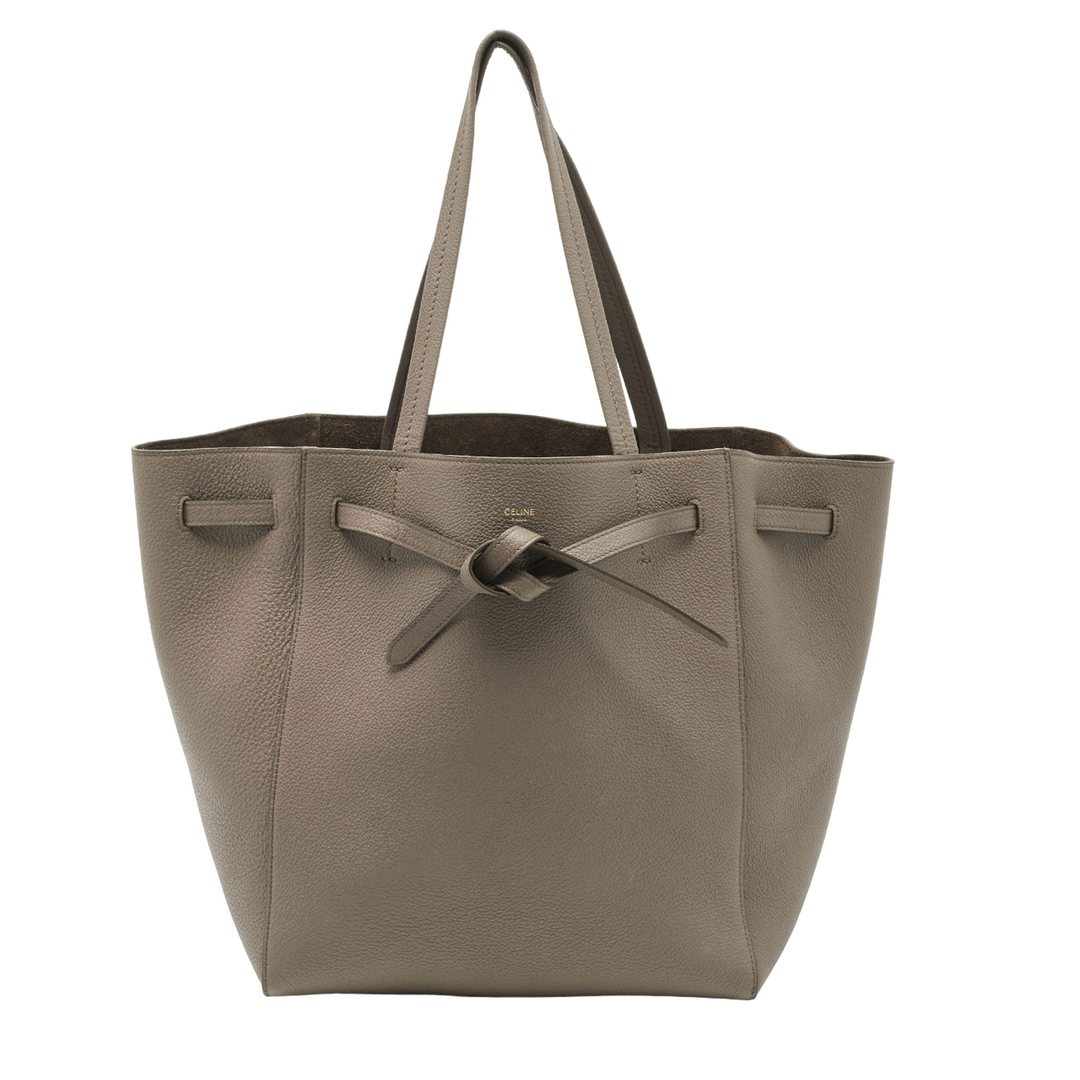 Céline Grey Leather Small Cabas Phantom Tote Bag