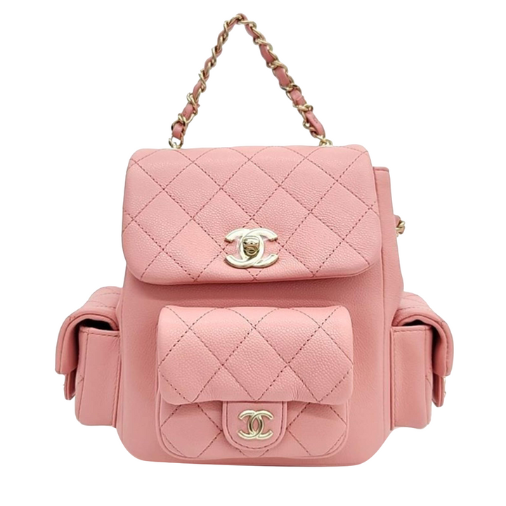 Chanel Caviar Pink Backpack Bag