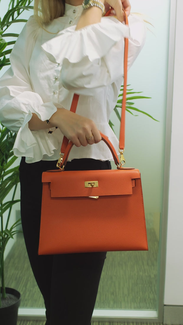 Orange hermes outlet kelly