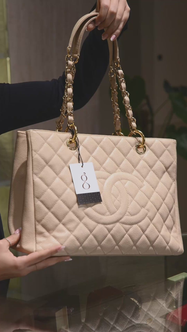 Chanel Shopper Tote Beige Bag