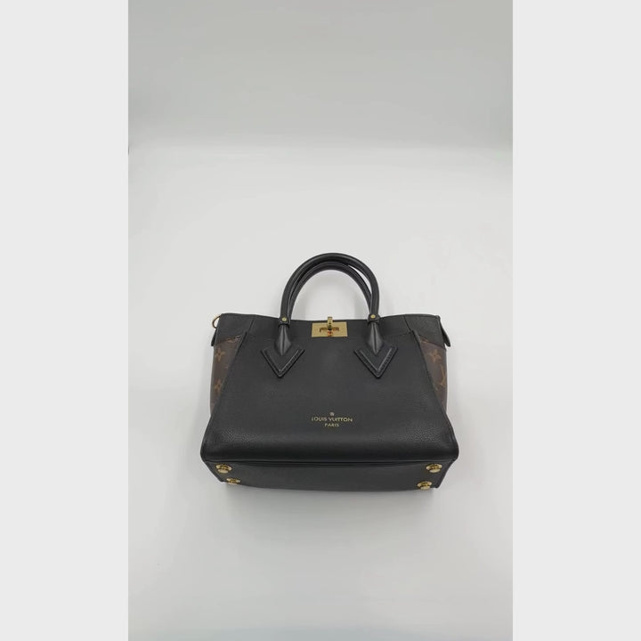 Louis Vuitton Noir Monogram On My Side PM Tote Bag