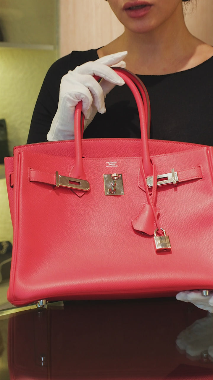 Hermès Birkin 30 Epsom in Rose Jaipur color Palladium Hardware Bag