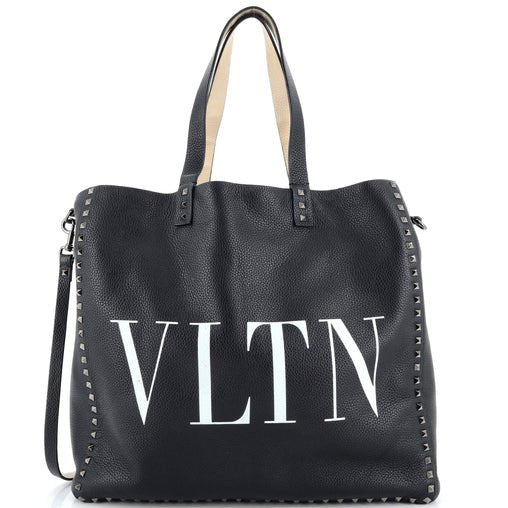 Valentino Garavani Rockstud Shopping Tote Printed Leather Large Bag |  Gemaee UAE