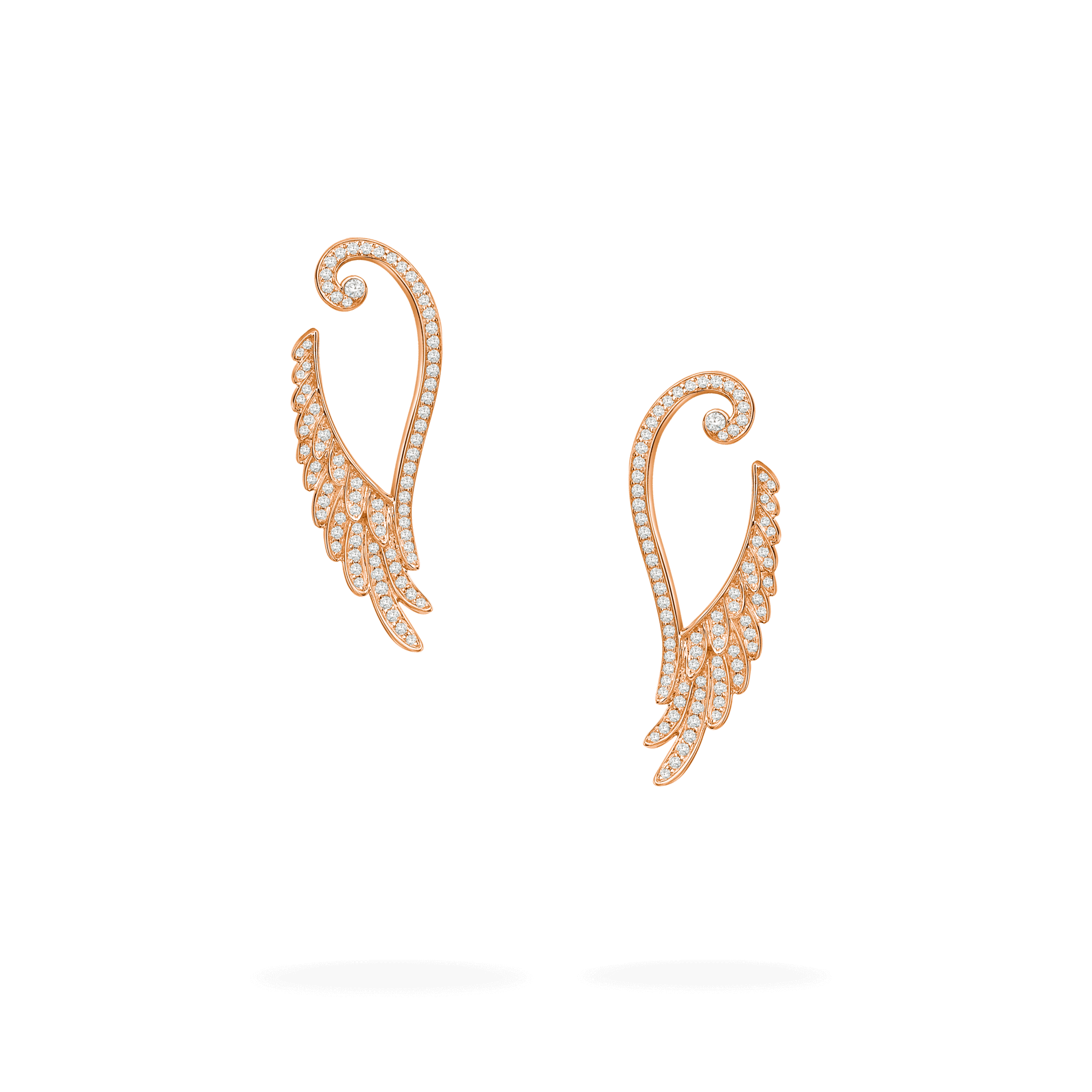 Garrard Wings Embrace 18-karat Rose Gold Sapphire and Diamond Necklace - Women - Pink Fine Jewelry - One Size