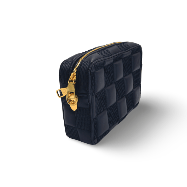 Louis Vuitton Lambskin Damier Quilt Troca MM Black Bag - Gemaee UAE